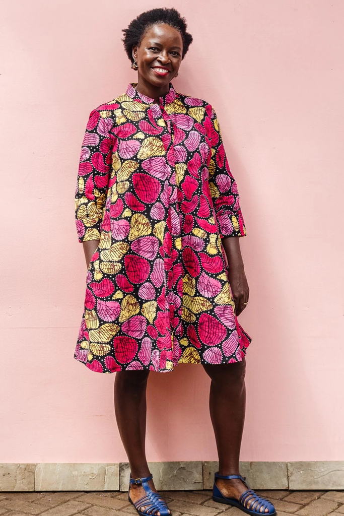 Zuri African Wax Print Dress - Stepping Stones – Koraa