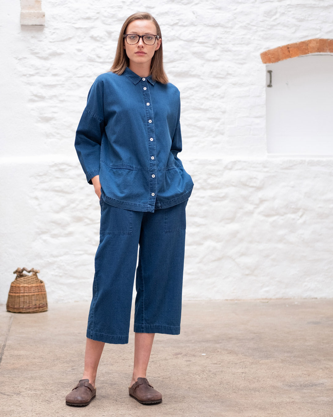 Anna Culottes - Textured Denim