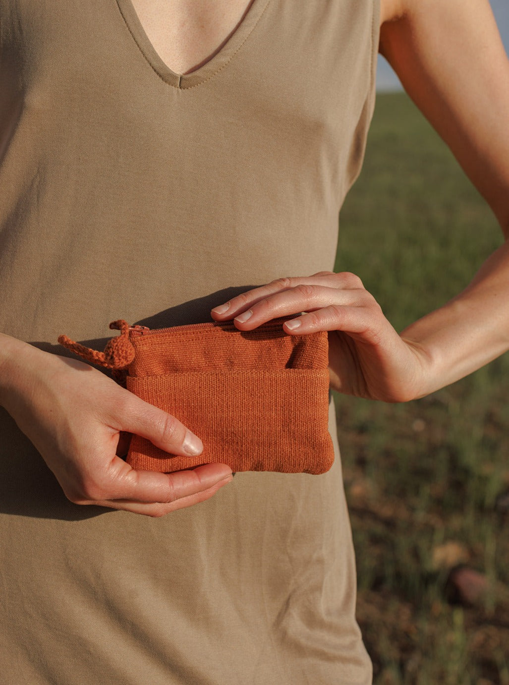 Handwoven Double Zip Coin Purse