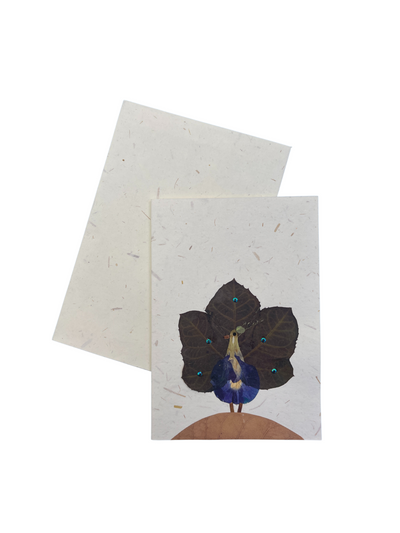 pressed flower card 