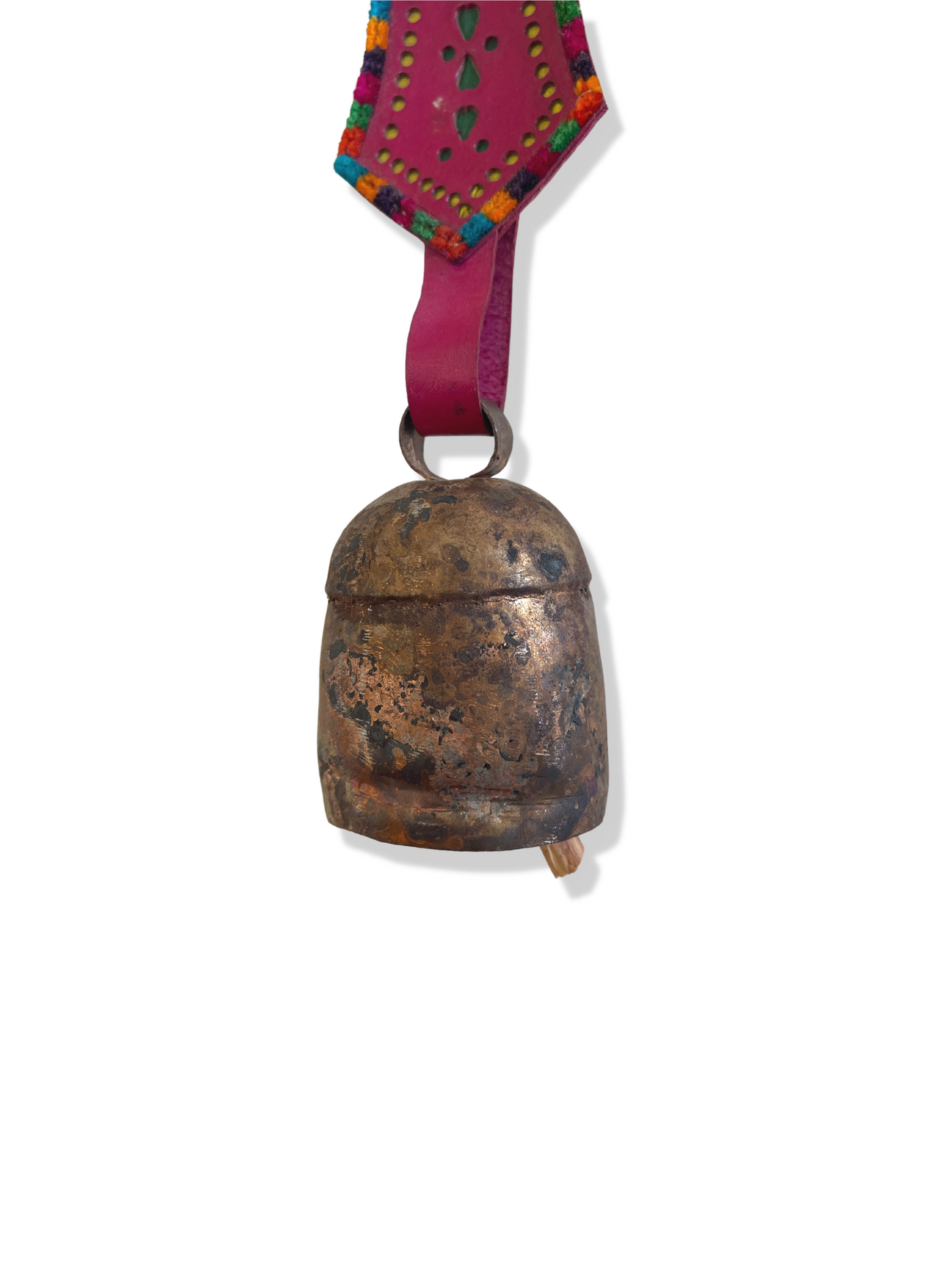 3 1/2" Copper Bell with Leather Hanger