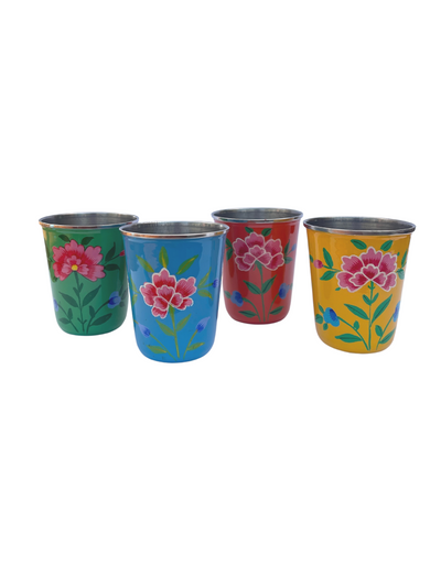 Hand Painted Mini Flower Tumbler