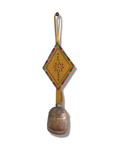 4" Copper Bell with Leather Hanger