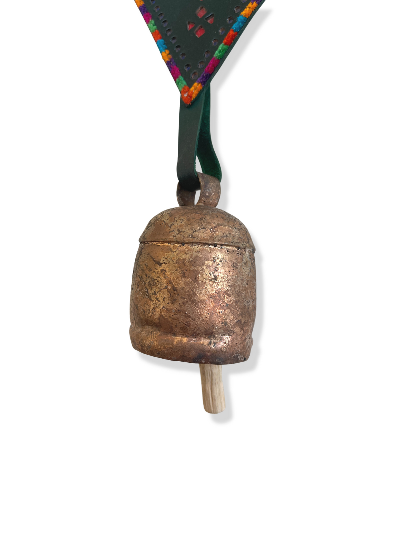 4" Copper Bell with Leather Hanger
