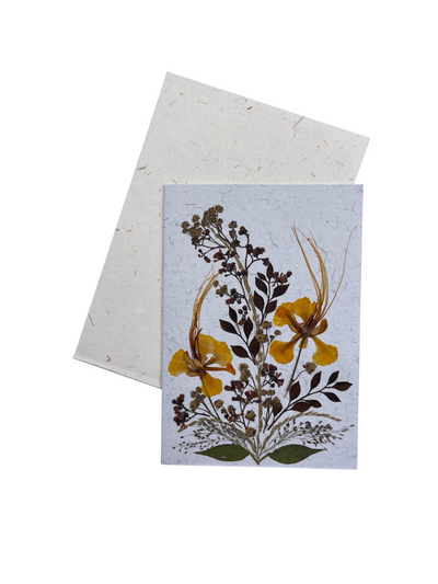 pressed flower card 