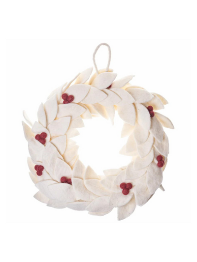 felt flower wreath 