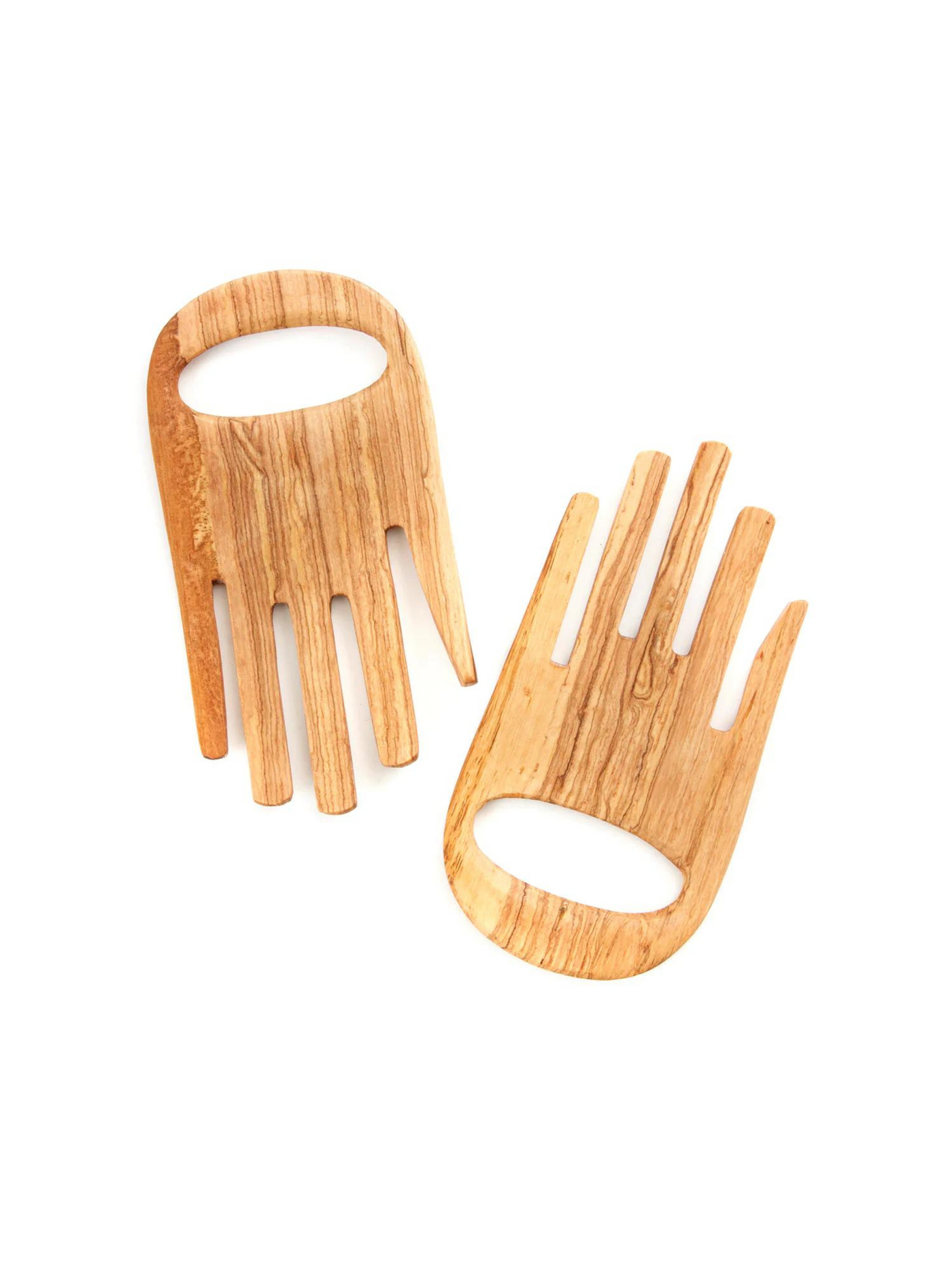 Wild Olive Wood Hands Salad Servers