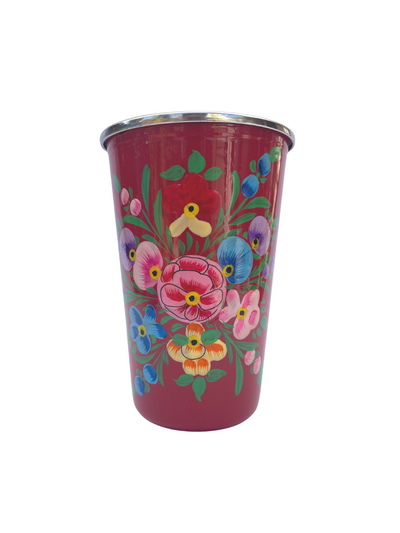 Hand Painted Bouquet Tumbler