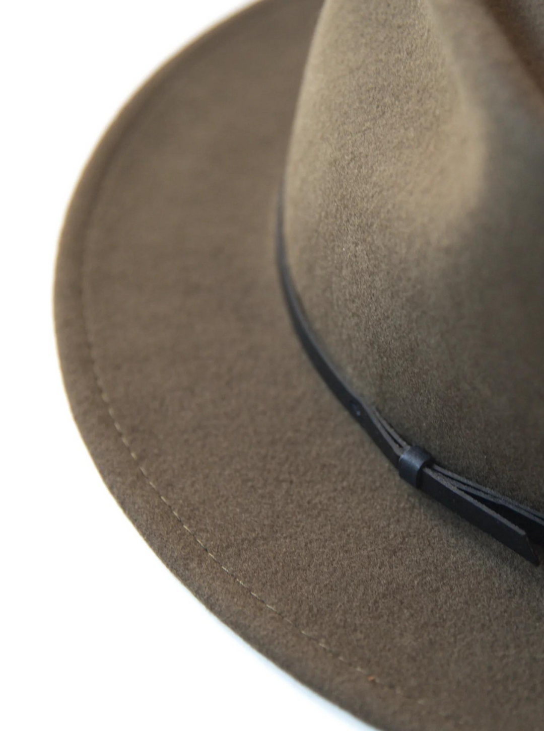 Yellow 108 Olive Green - Eastwood -  Felt Fedora EASTWOOD - OLIVE – Koraa main image 3