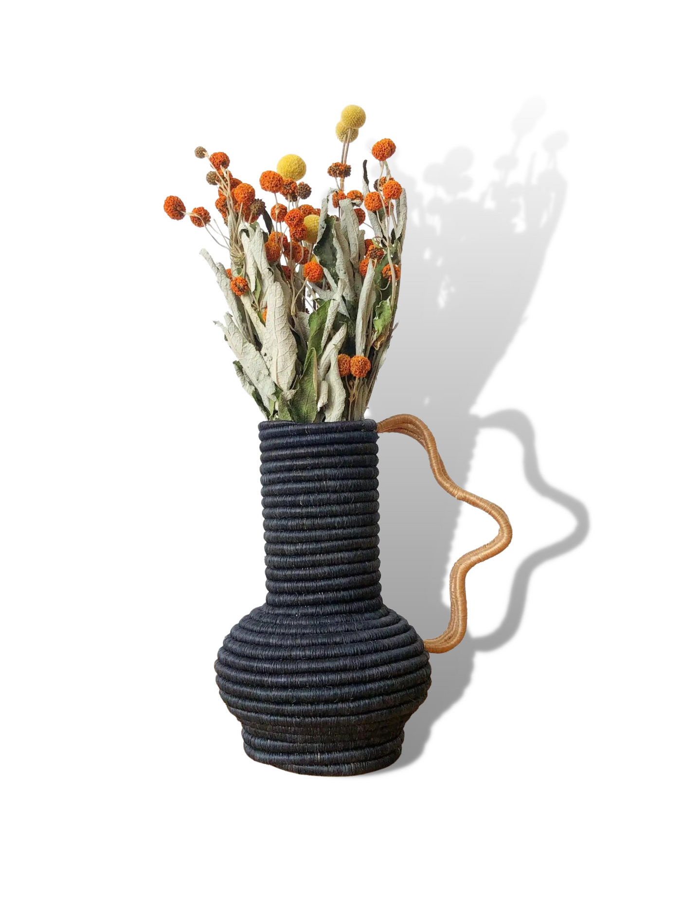Kasika Handled Vase - Black
