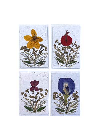 pressed flower card 