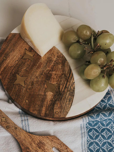 Nakshatra Mango Wood & Bone Cheese Board