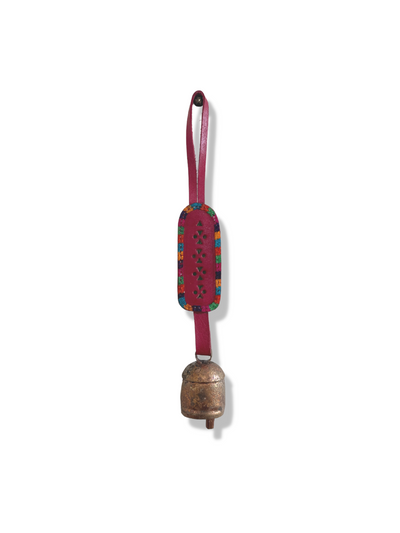 2 1/2" Copper Bell with Leather Hanger