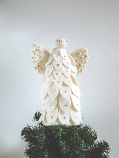 felt angel tree topper 