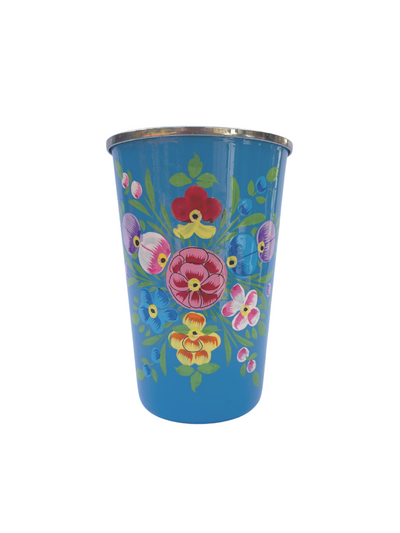 Hand Painted Bouquet Tumbler