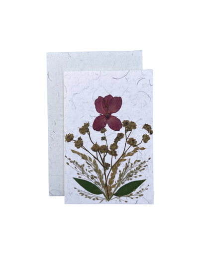 pressed flower card 