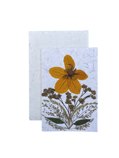 pressed flower card 