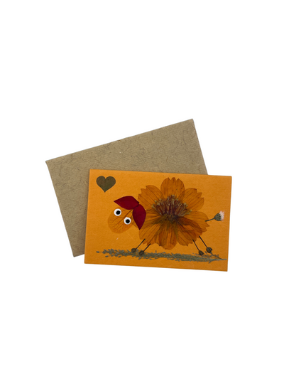 pressed flower card 