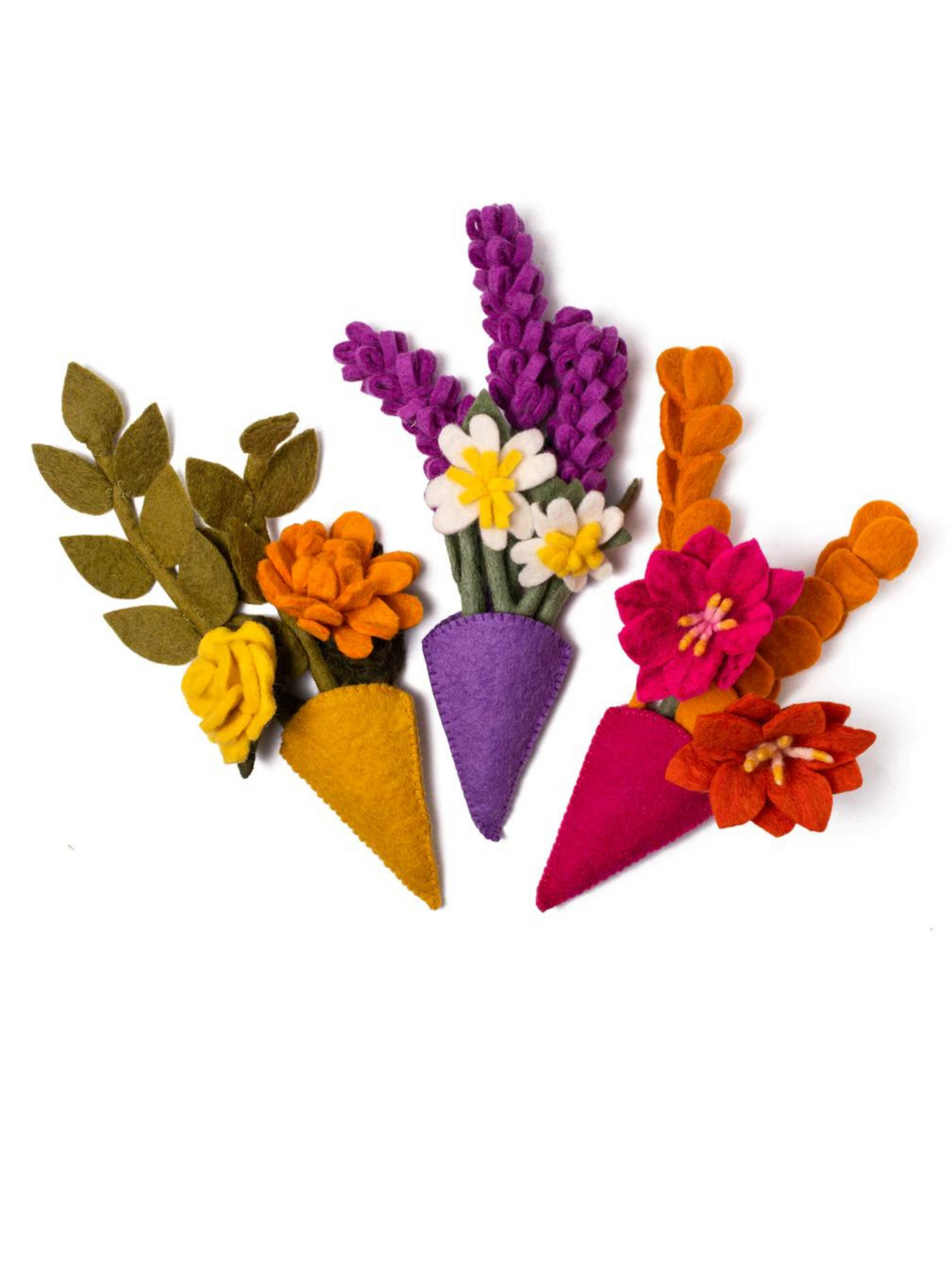 Mini Felt Hanging Bouquet - Dogwood Lavender