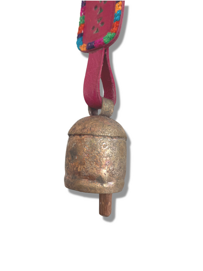 2 1/2" Copper Bell with Leather Hanger