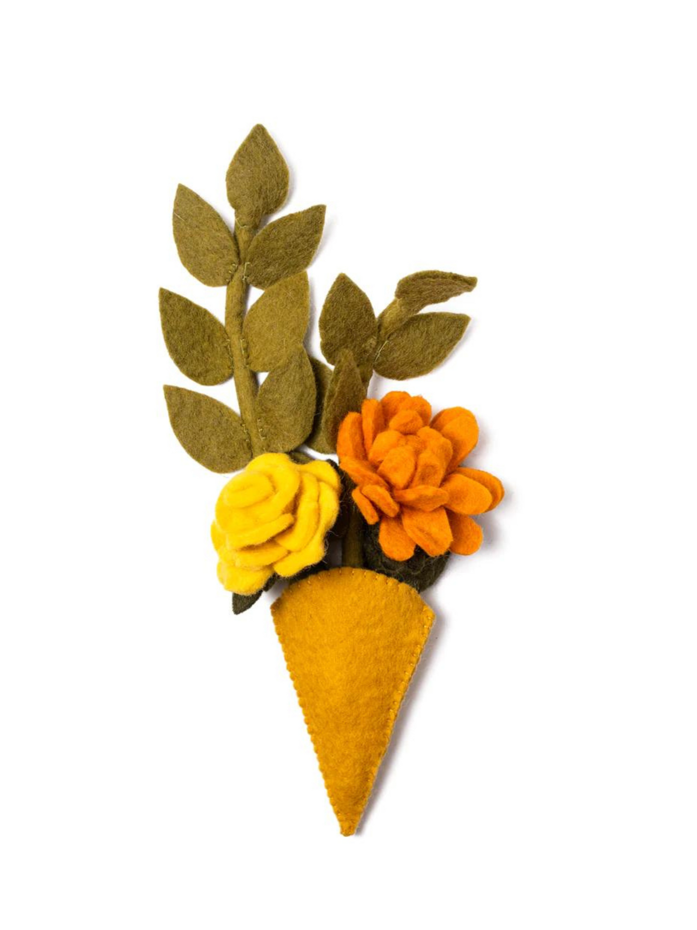 Mini Felt Hanging Bouquet - Rose Chrysanthemum