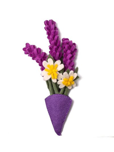 Mini Felt Hanging Bouquet - Dogwood Lavender