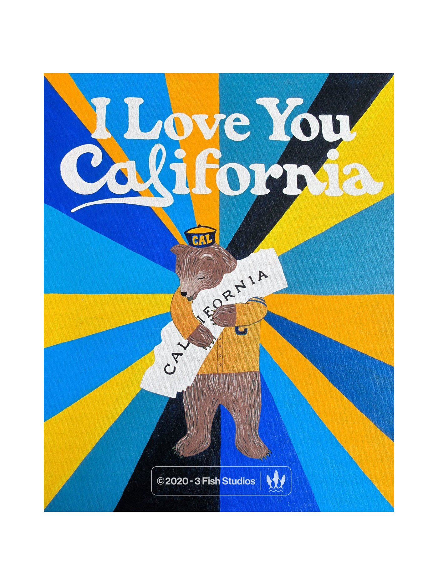 I Love You California Oski Print