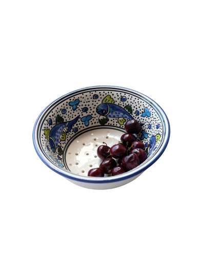 Tunisian Blue Fish Berry Bowl