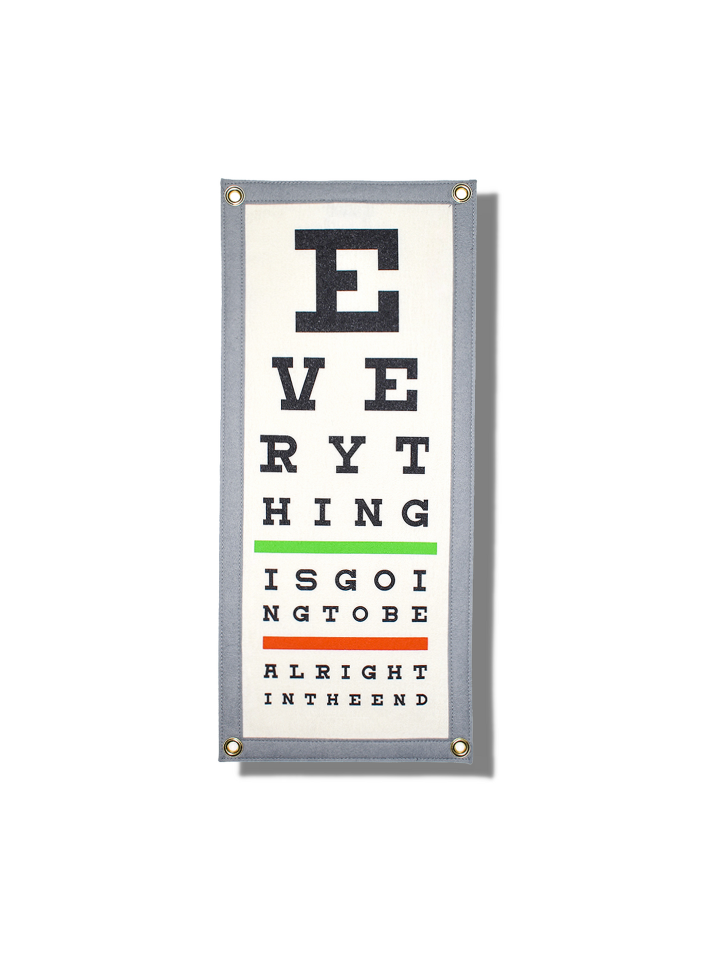 Alright In The End - Eye Chart Camp Flag