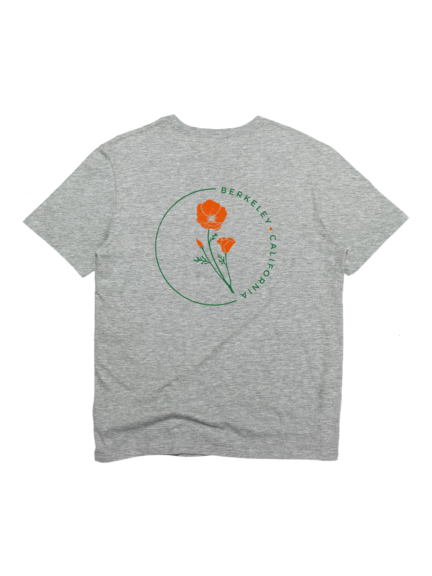 Berkeley California Poppy Tee - Gray Unisex
