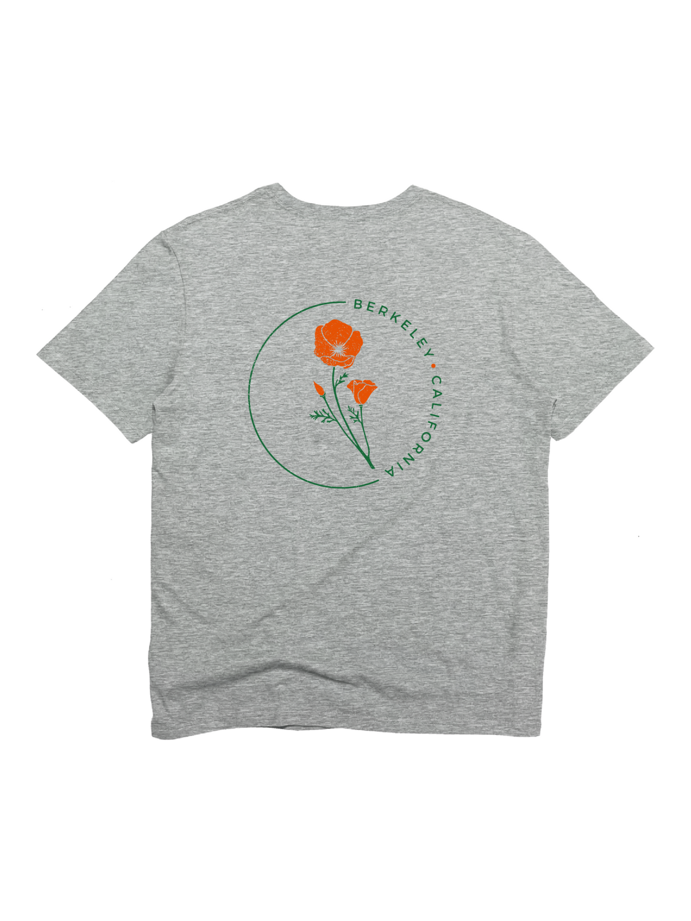 California Poppy Tee - Gray Unisex