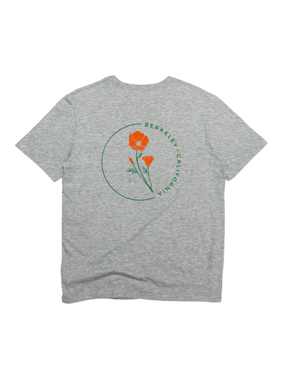 California Poppy Tee - Gray Unisex