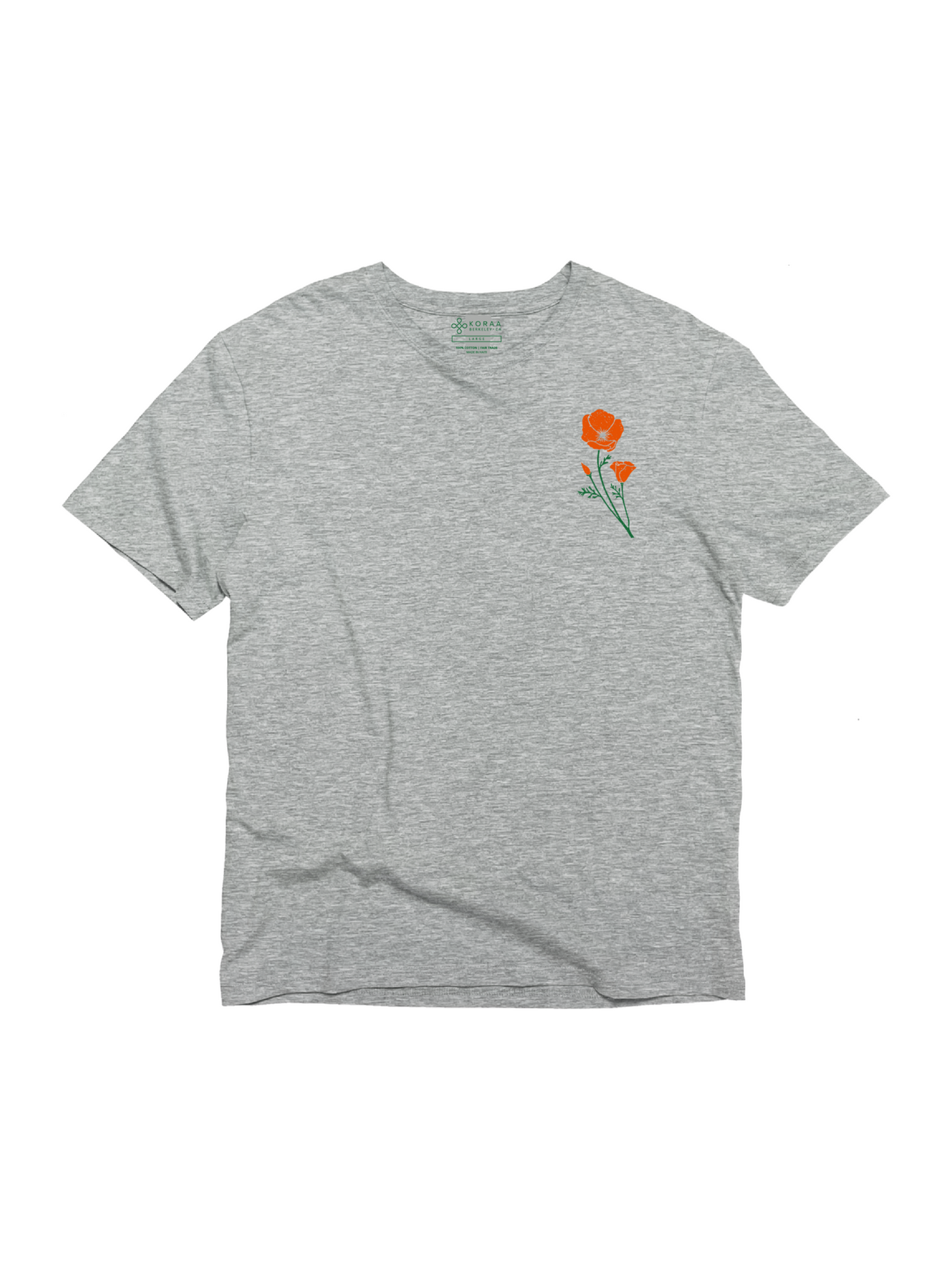 California Poppy Tee - Gray Unisex