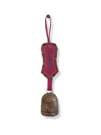 3 1/2" Copper Bell with Leather Hanger