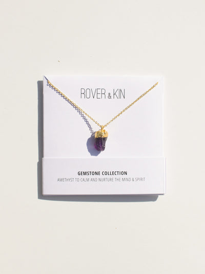 Raw Gemstone Necklace - Four Colors