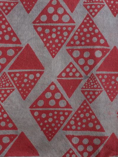 Blockprint Natural Dye Fabric #007 - Triangle Redwood