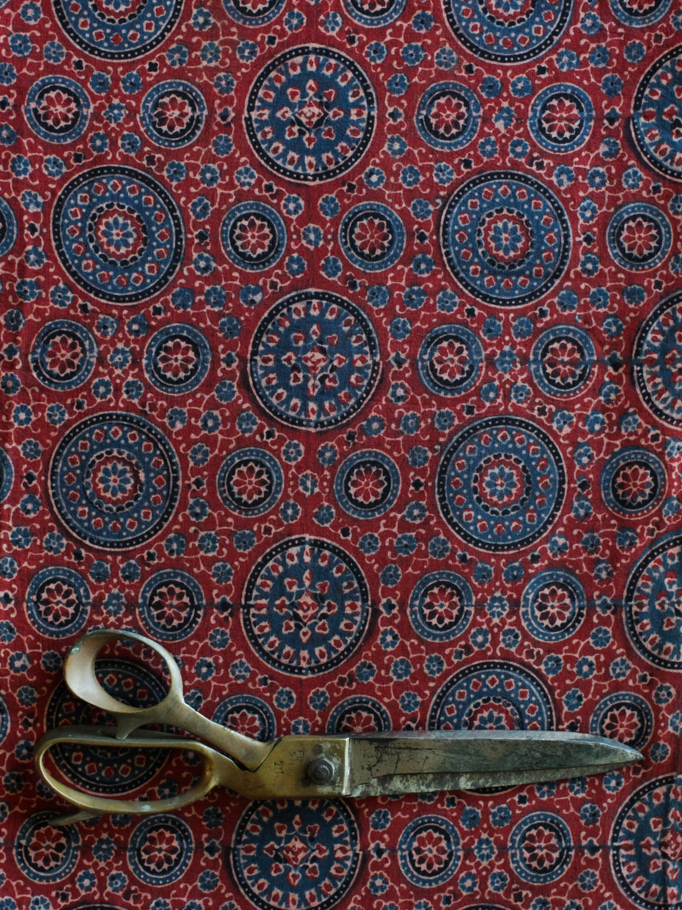 Blockprint Natural Dye Fabric #005 - Red Ajrakh