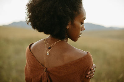 Raw Gemstone Necklace - Four Colors