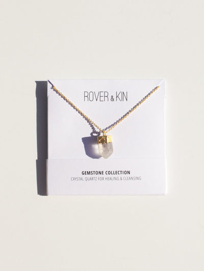 Raw Gemstone Necklace - Four Colors