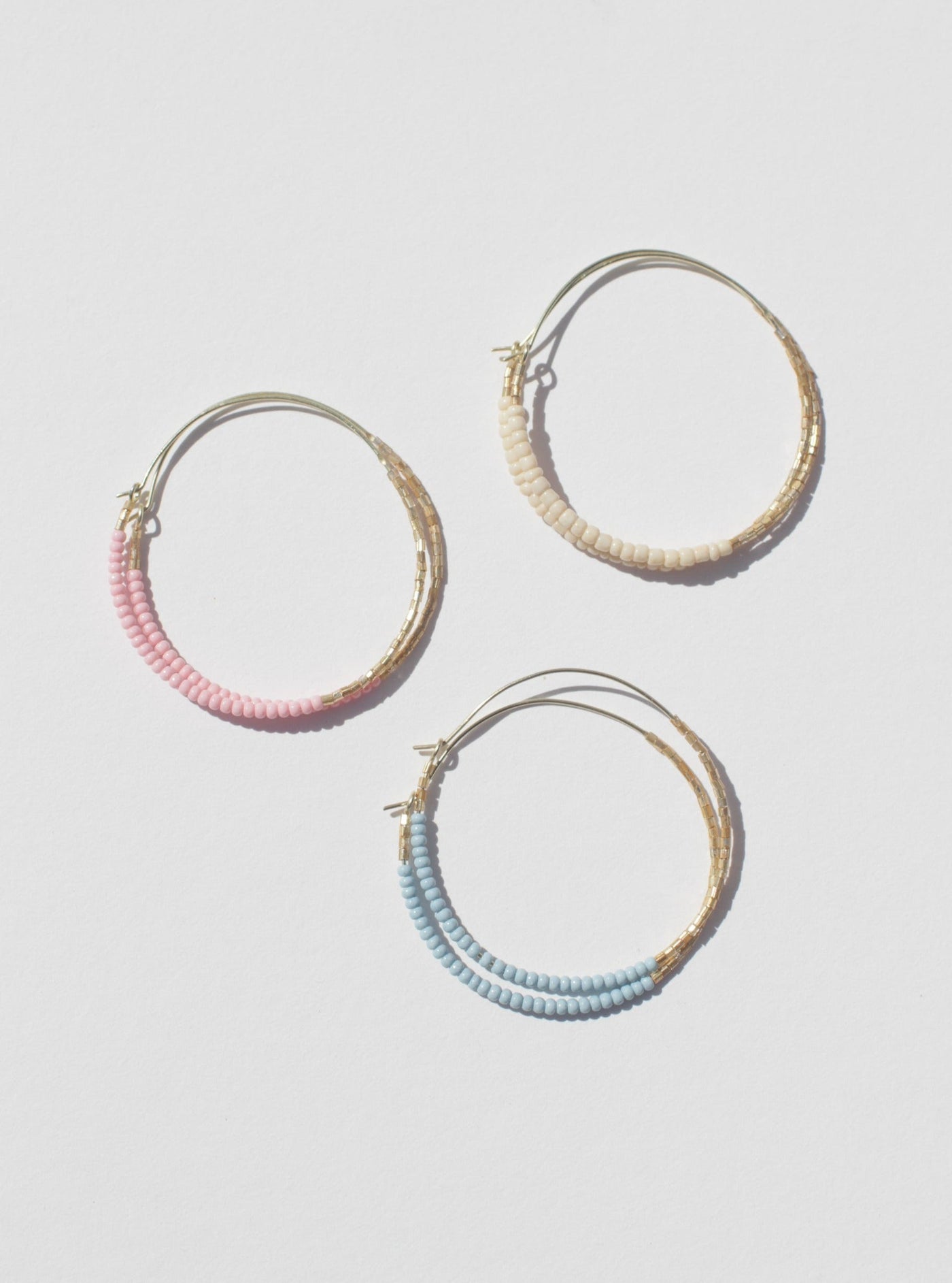 Dreamscape Beaded Round Hoops