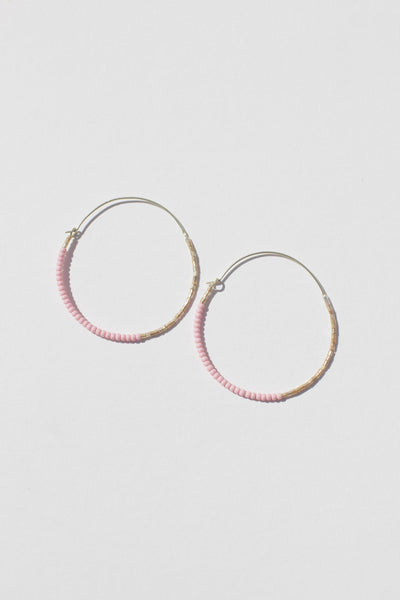 Dreamscape Beaded Round Hoops