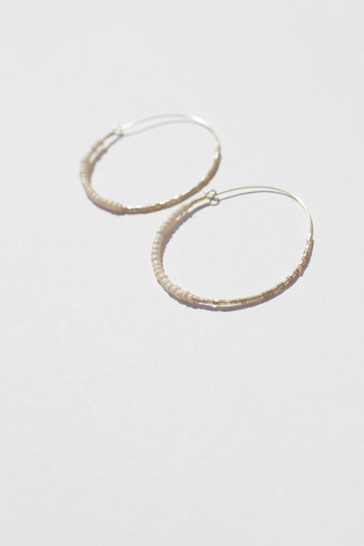 Dreamscape Beaded Round Hoops