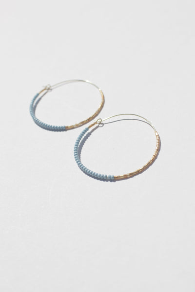 Dreamscape Beaded Round Hoops