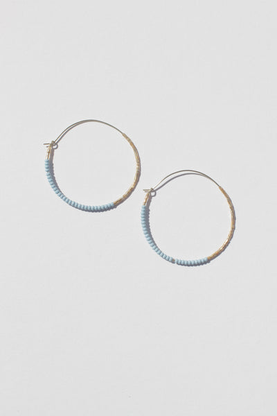 Dreamscape Beaded Round Hoops