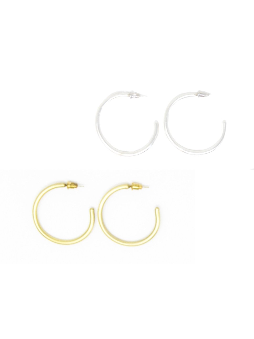 Gold Silver Hoops