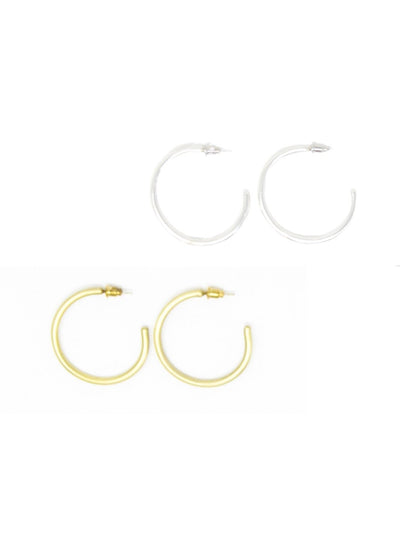 Gold Silver Hoops