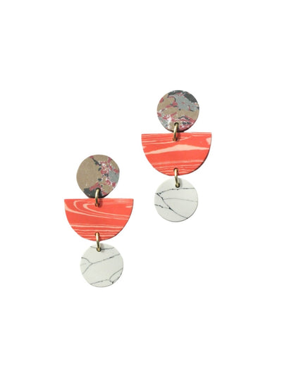 Geo Clay Earrings - Four Colors