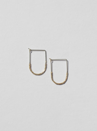 Gold Beaded Drape Earrings - Two Sizes