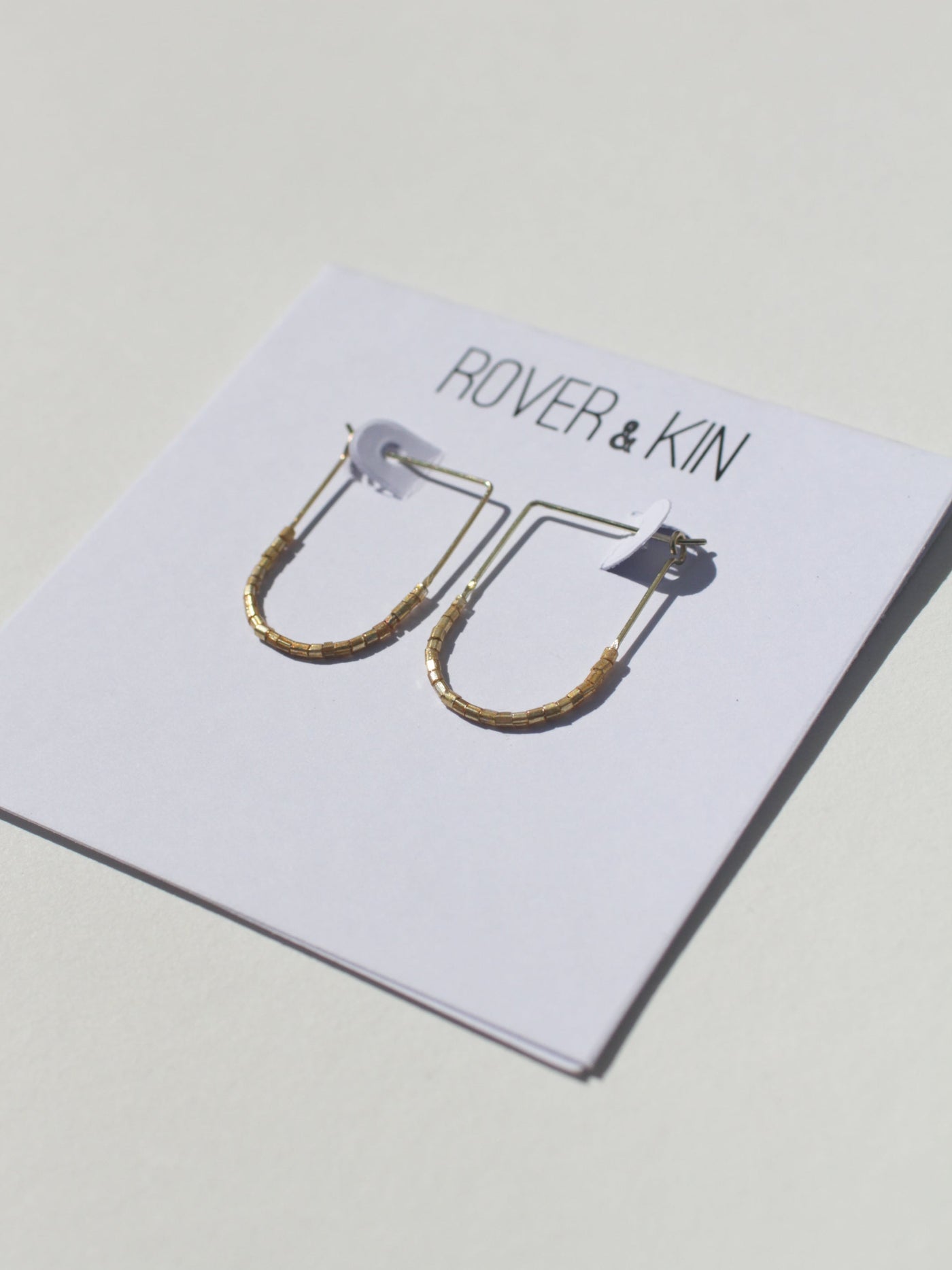 Gold Beaded Drape Earrings - Two Sizes