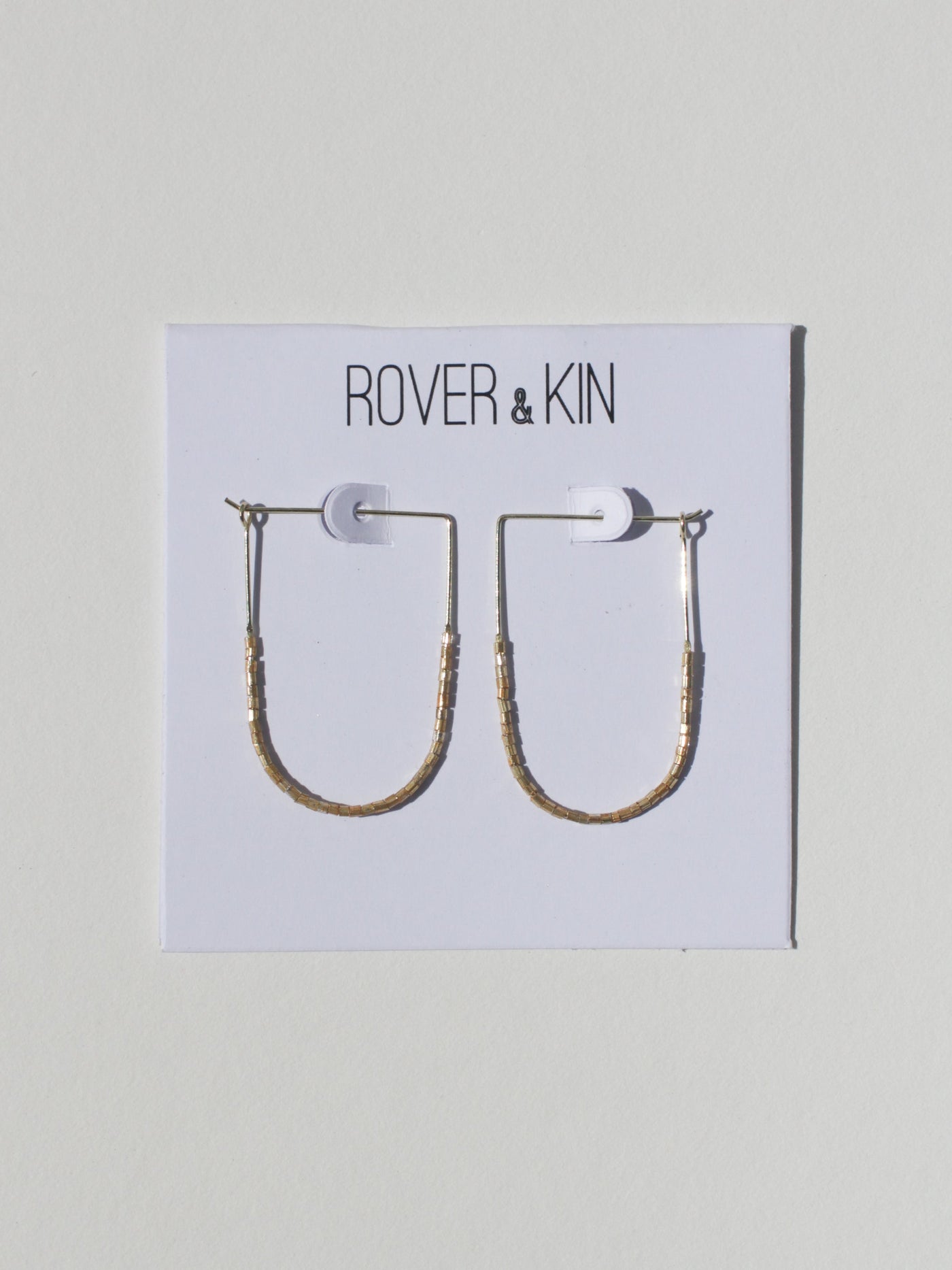 Gold Beaded Drape Earrings - Two Sizes